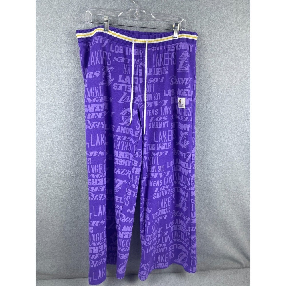 NBA Los Angeles Lakers Lounge Pants‎ Women's XXL Purple Ribbed Waist Basketball